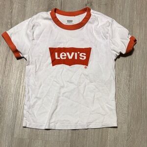 Levi's Kids White Tee with Red Accents